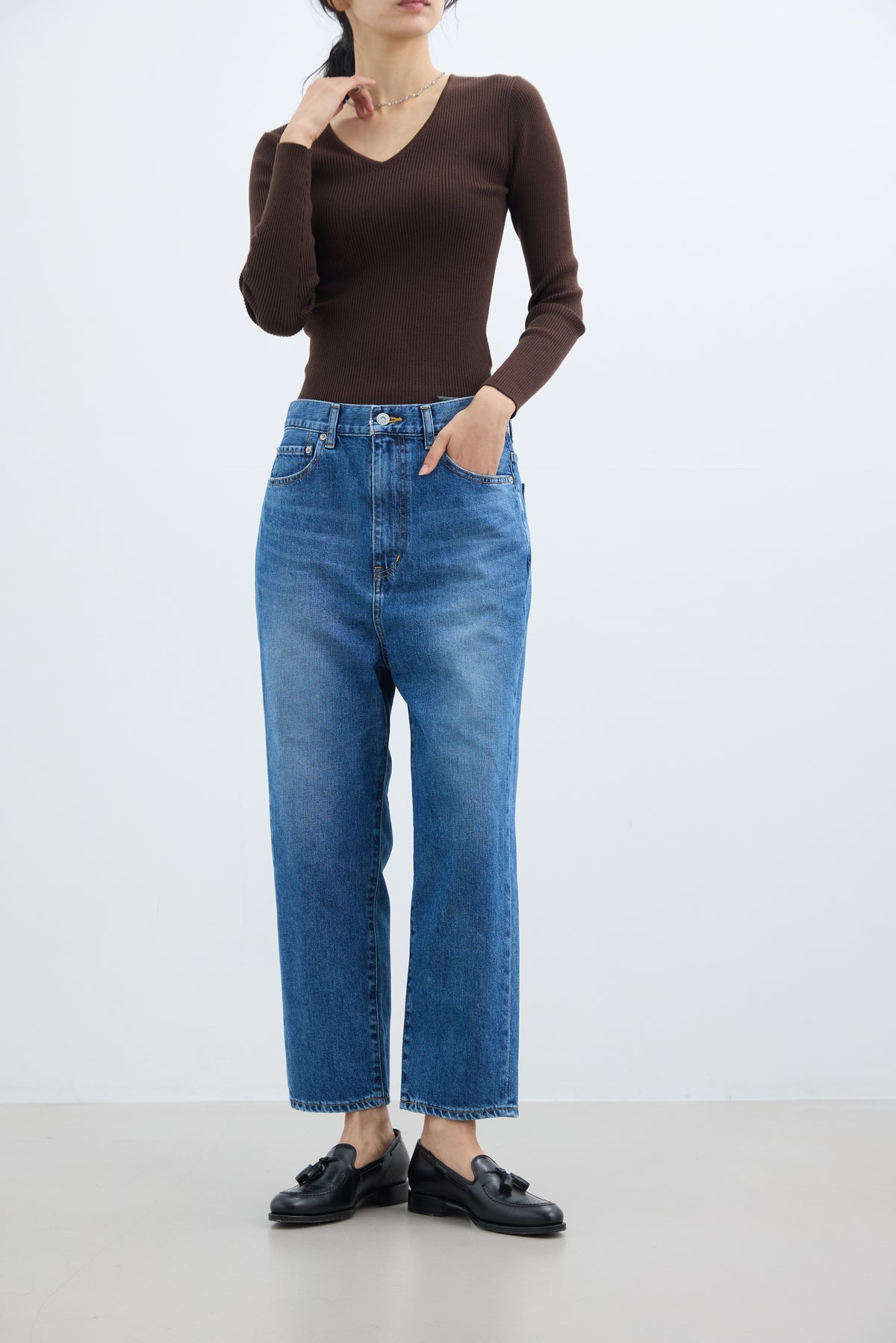 SALUU Straight ankle / サルー ストレートアンクル（MID BLUE）