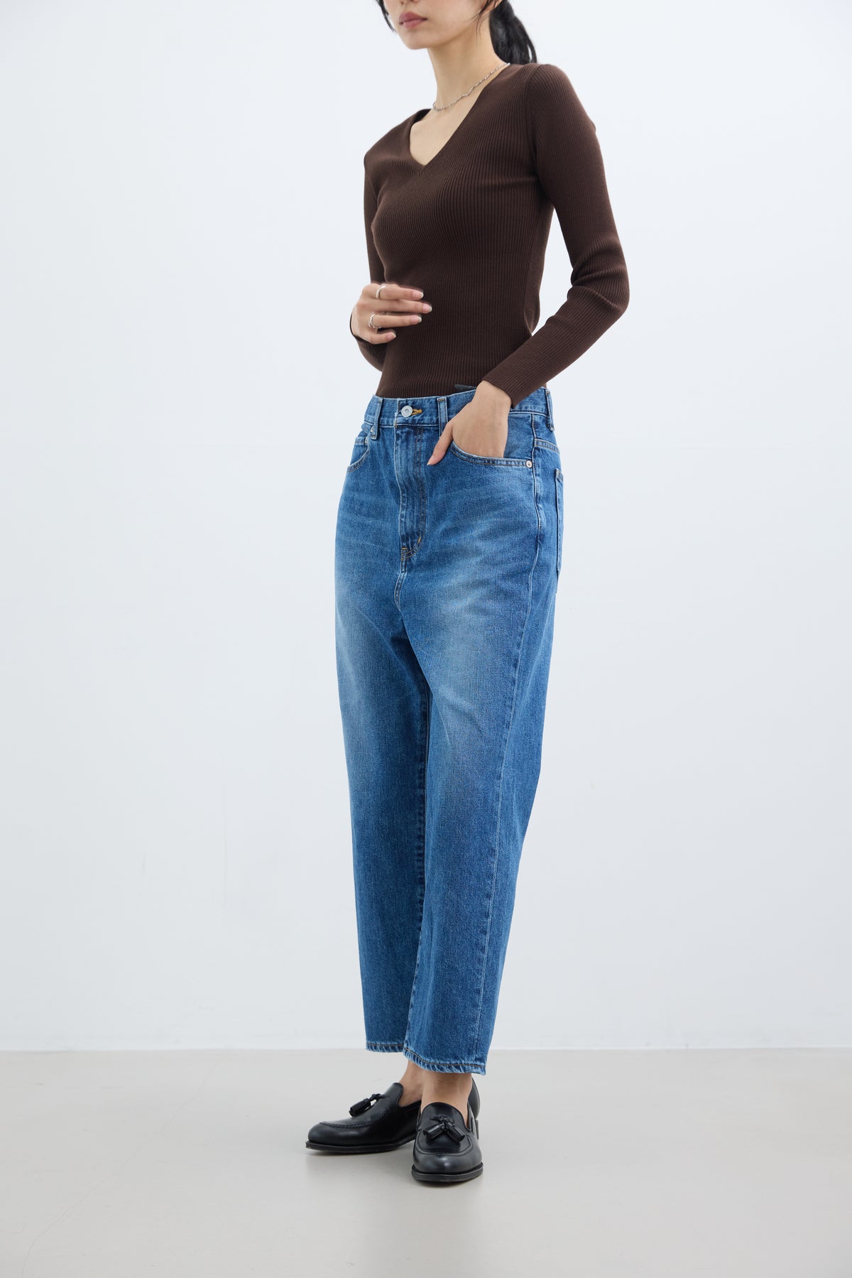SALUU Straight ankle / サルー ストレートアンクル（MID BLUE）