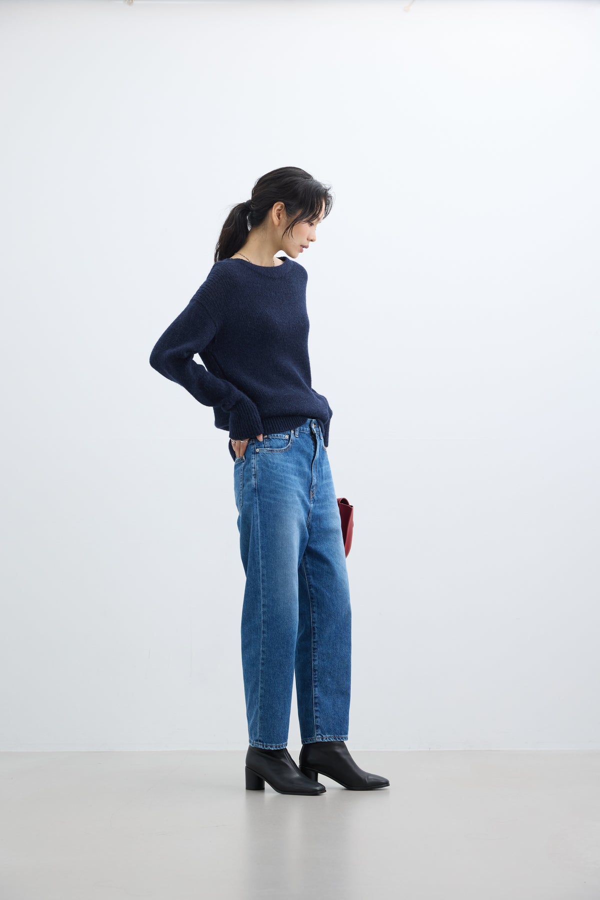 SALUU Straight ankle / サルー ストレートアンクル（MID BLUE）