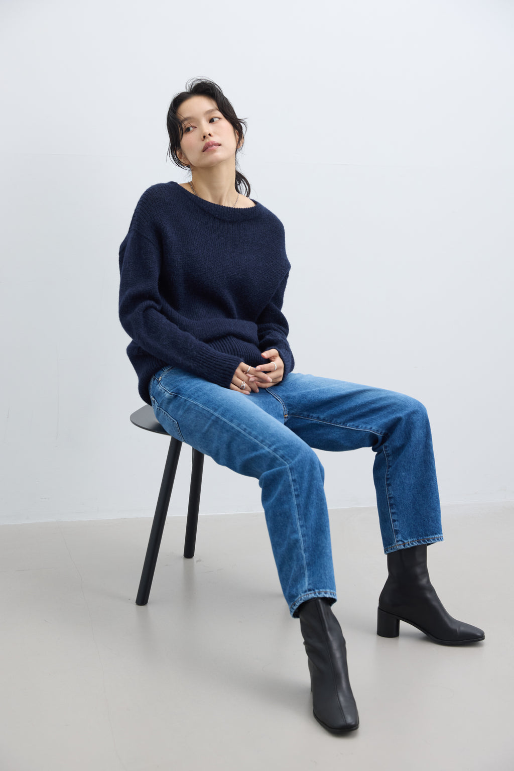 SALUU Straight ankle / サルー ストレートアンクル（MID BLUE）