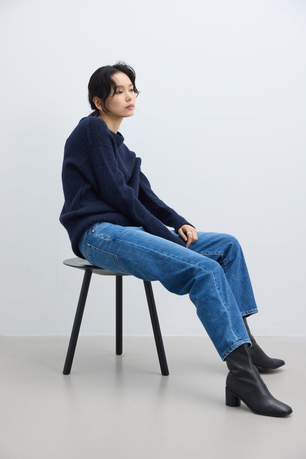SALUU Straight ankle / サルー ストレートアンクル（MID BLUE）
