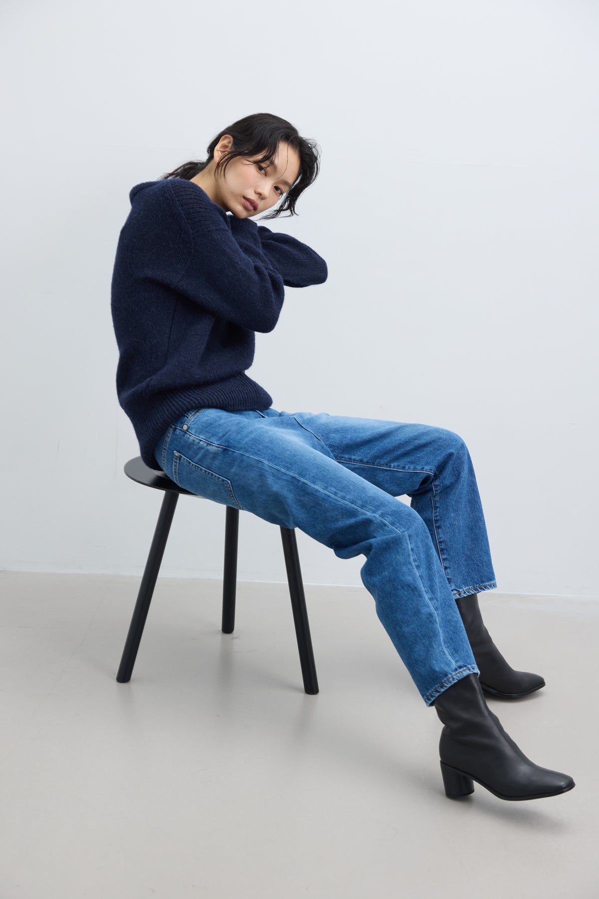 SALUU Straight ankle / サルー ストレートアンクル（MID BLUE）